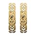 LLFWJ Retro -Griff, Griff, Pull Ring, 2pcs Vintage Style Präge Muster Pulls Griff Bücherregal Kleiderschrank Schublade reines Kupfer Doppel -Türgriff