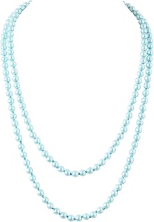 Long Pearl Necklace for Women 59 Inch Faux Pearl 1920s Gatsby
