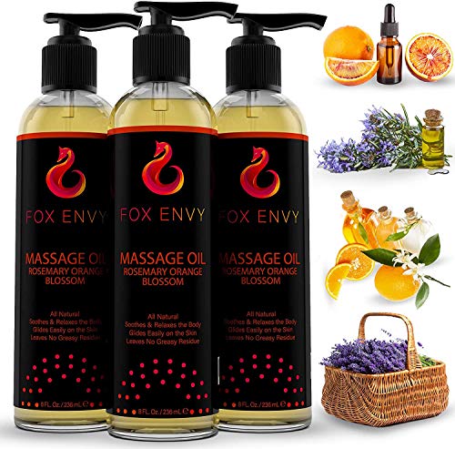 Fox Envy Body Massage Oil: Organic Massage Oil for Massage Therapy, Orange Blossom with Rosemary, Pr - //medicalbooks.filipinodoctors.org