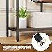 Tangkula Geometric Bookshelf, Freestanding Open Bookcase with 8 Storage Shelves, Industrial Display Rack with Double U Frame & Anti-tip Kits for Living Room Home Office (1,Black+Rustic Brown)