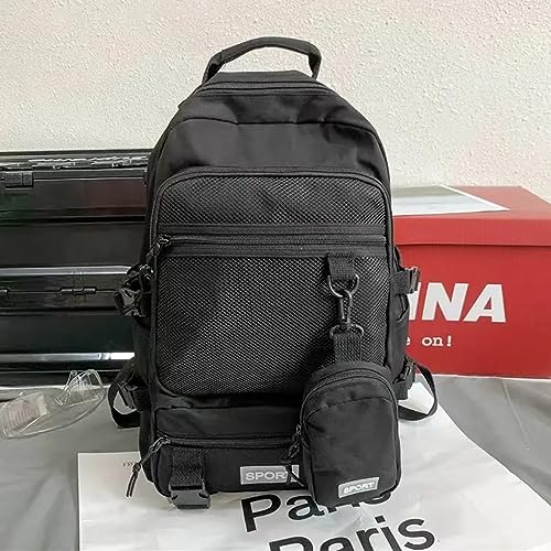 Mochila Bolsa Fashion Estilo Viagem Estudante Casual Faculdade Impermeável Leve Estilosa (Preto)