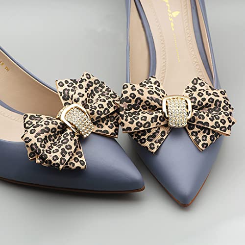 Tsangbaby 2 pezzi clip per scarpe leopardate