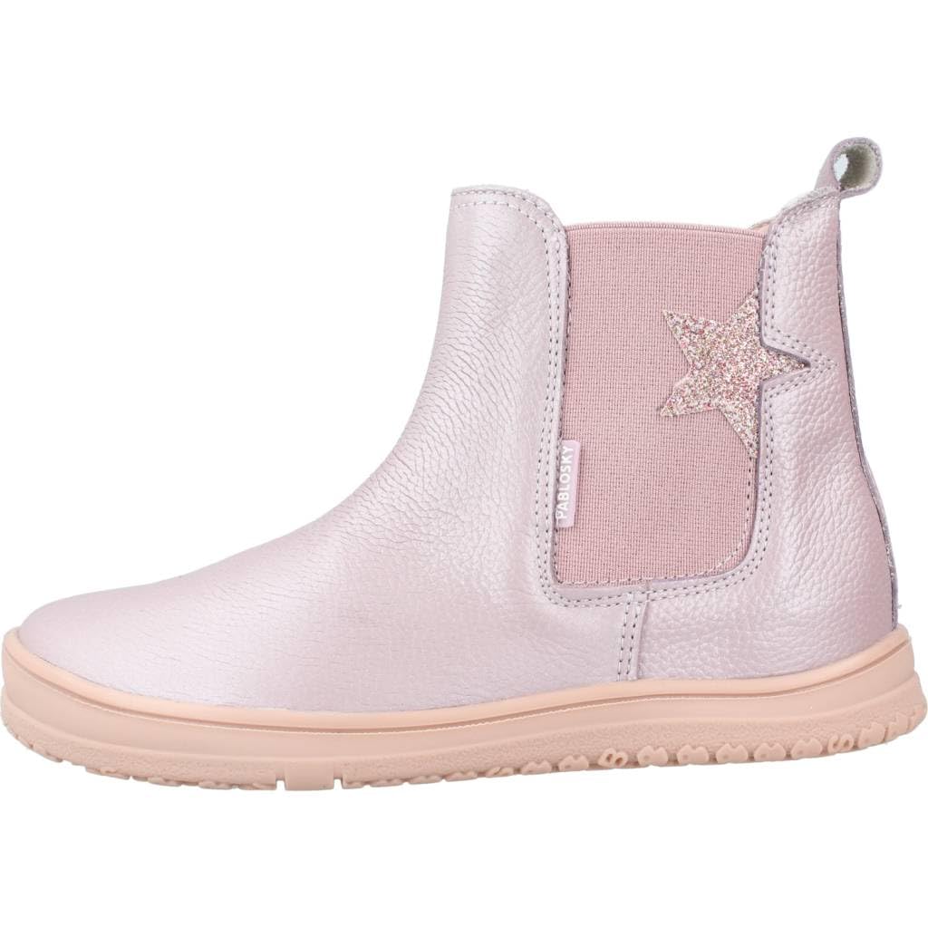 Pablosky Botas de Niña rosas de Piel con Cremallera