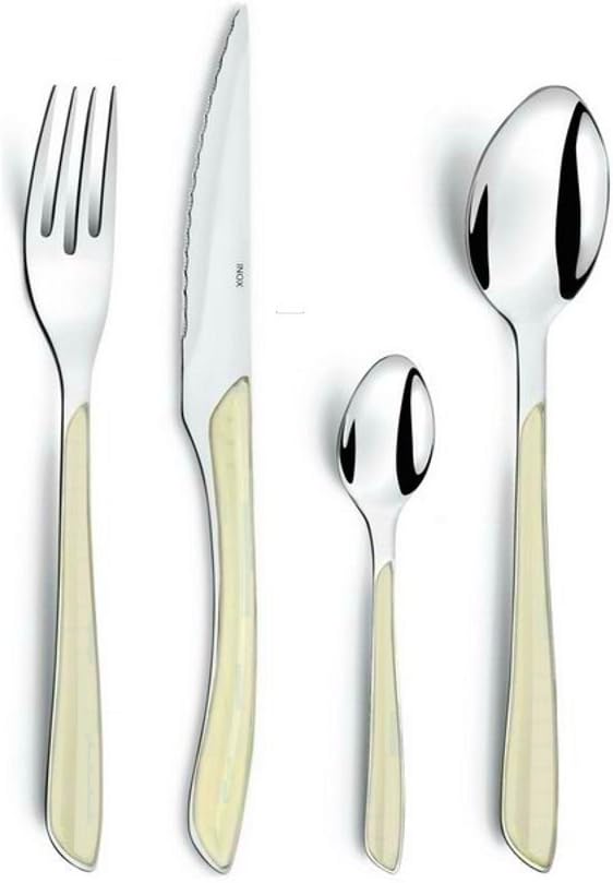 New Amefa Eclat Cream / Ivory 16 Piece Stainless Steel Cutlery set for 4 People