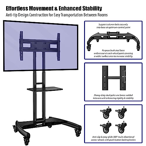 Invision Obile TV Da Paviento Con Ruote Carrello Staffa Porta Stand - Foto 2