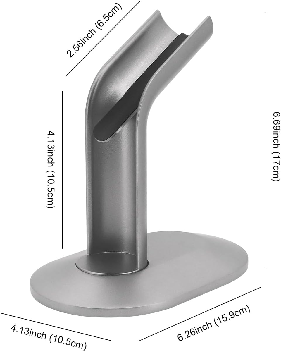 Buwico Hair Straightener Holder Compatible with Dyson Airstrait, Desktop Display Stand Compatible with Dyson Airstrait Straightener, Desktop Organizer Compatible with Dyson Hair Drye (Silver)
