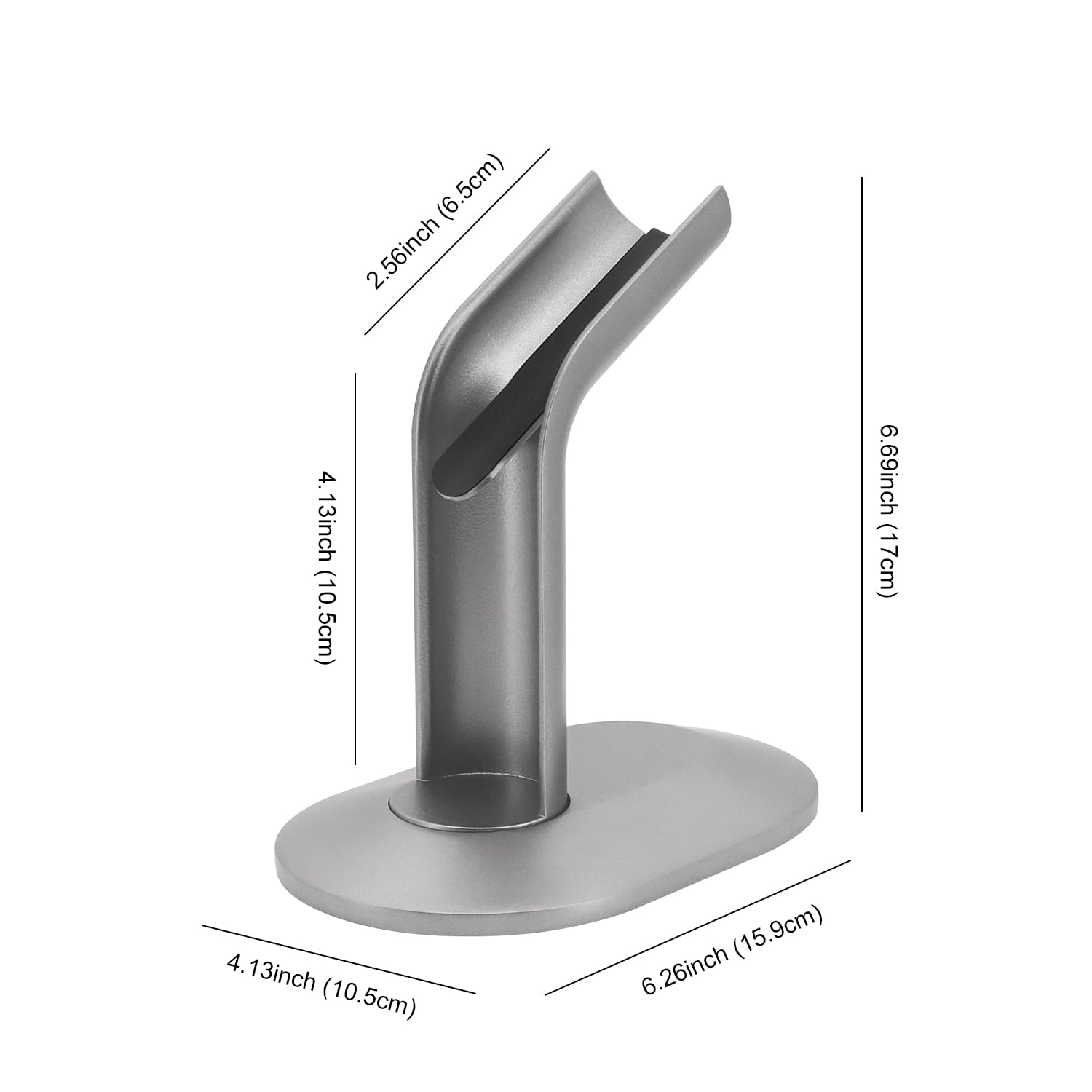 Glätteisen-Halter, kompatibel mit Dyson Airstrait, Desktop-Display-Ständer kompatibel mit Dyson Airstrait Glätteisen, Desktop-Organizer, kompatibel mit Dyson Haartrockner (Silber)
