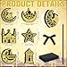 Huwena 6 Pcs Ramadan Decorations Eid Mubarak Table Decor Wooden Tall Standing Islamic Sign Eid Al Fitr Mubarak Table Decoration Set Ramadan Tabletop Decor for Muslim Party Tabletop Decoration Home