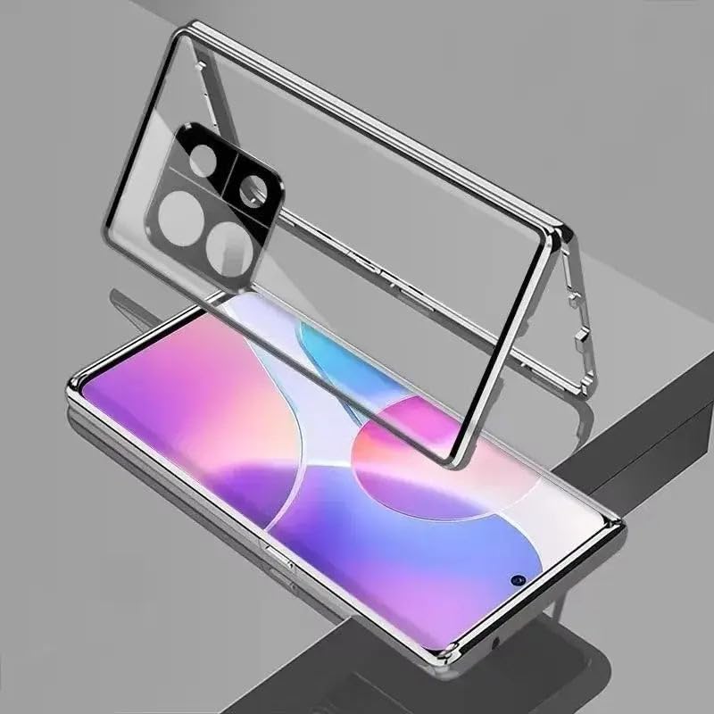 Image of MILLION CASES Dual Shield Magnetic Glass Case for OnePlus 15, OnePlus 15 Back Cover Case(2025) - Glass | Midnight Black