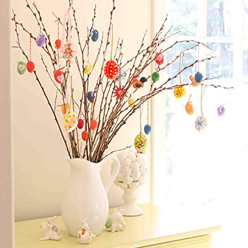 SpringFlower White Easter Eggs Painting Kit-24 Paintable Flocking Eggs with Doodle Kit for DIY Design-Hanging Flocking Eggs with Rope for Easter Decoration,Egg Hunts,Basket Stuffers & Essentials - Image 8