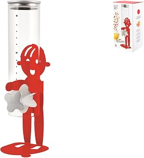 Home 9614603 Getreidespender Sunrise, Glas/Metall, Rot, Glas