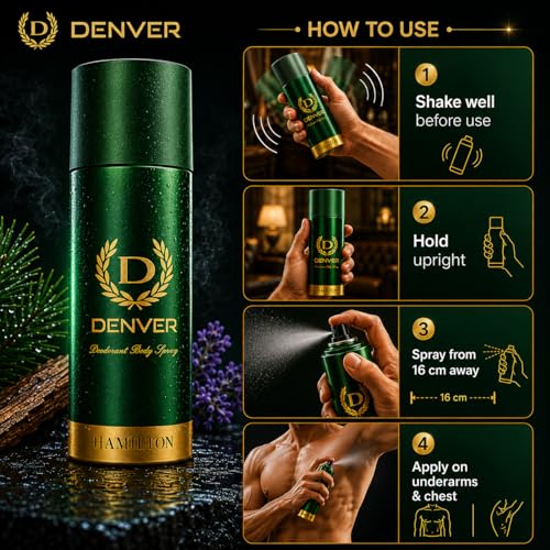 Desodorante en Spray Denver Hamilton para Hombre, Pack x3 150 ml miniatura 5