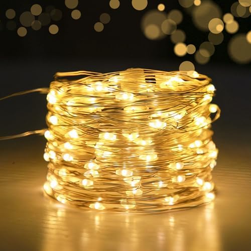 10Pack LED String Light 1M 2M 3M Button Battery Copper Wire Fairy Lights For Wedding Patio Party Garden Decor - 39
