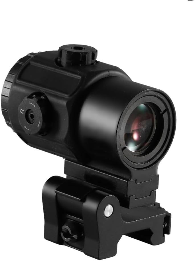 G45 G43 G33 3X 5X Magnifier for 558 Optic Red Dot Reflex Sight with QD Quick Release Detach Switch to Side (STS) Mount Base & Standard Spacer，HD Multi Coated Glass，for 20mm Picatinny Rail Mounting