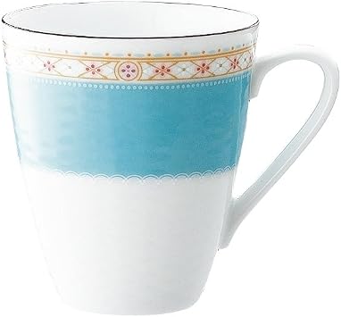 Noritake T5355L/1645 Mug, Humming Blue, Microwave Safe, Fine Porcelain