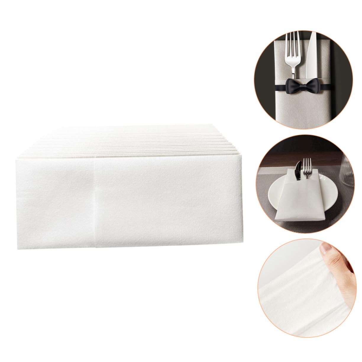 Servilletas para Invitados en Color Claro 50 Piezas de Pulpa de Madera