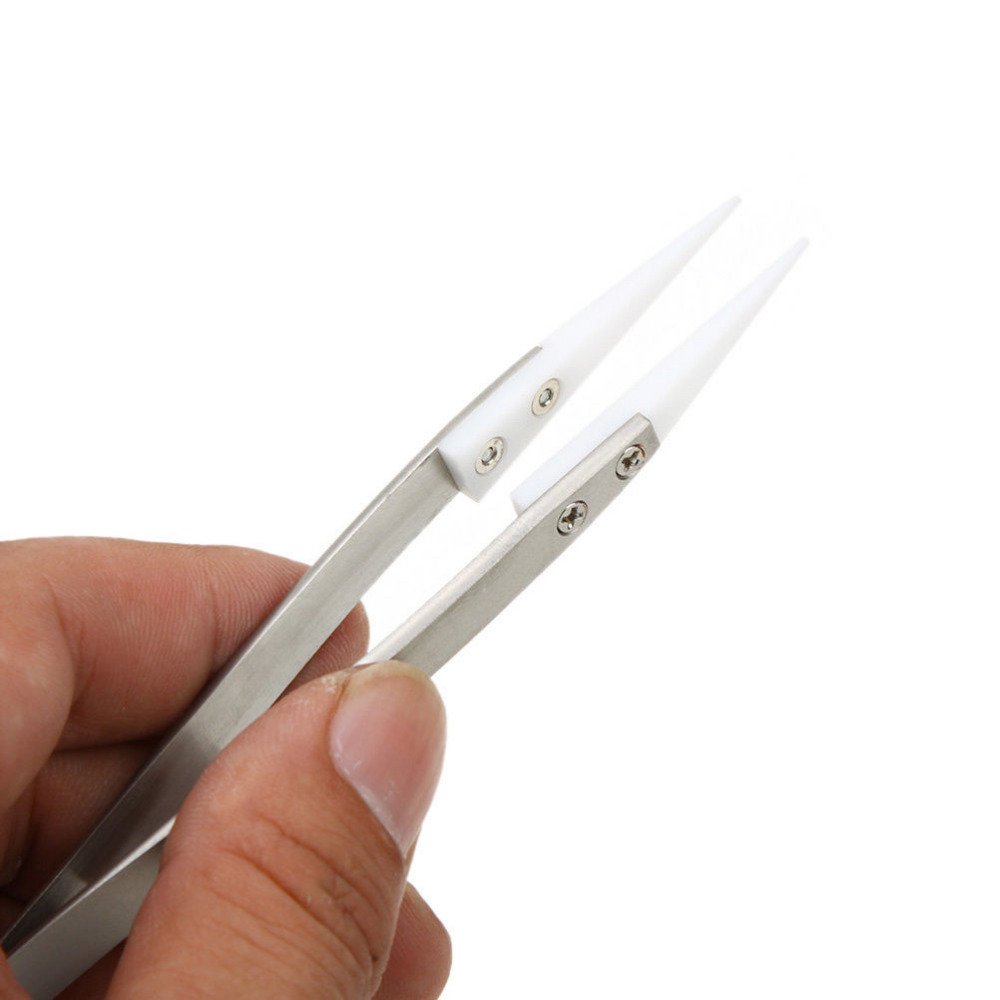 1 PZ Antistatico Ceramica Pinzetta Elettronica Sigaretta Resistenza Filo  FAI DA TE Strumento Resistente al Calore Testa Intercambiabile Punta Punta  : Amazon.it: Fai da te