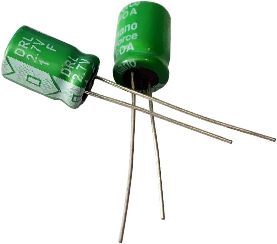 MILEKO PoiLee 5 Pcs Super Capacitor 2.7V 1F 8x12mm Farad Capacitance Winding Type
