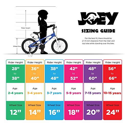 Joey Hopper Kids Bicycle With Training Wheels White 12 Inch With Tire To Tire #TOP2