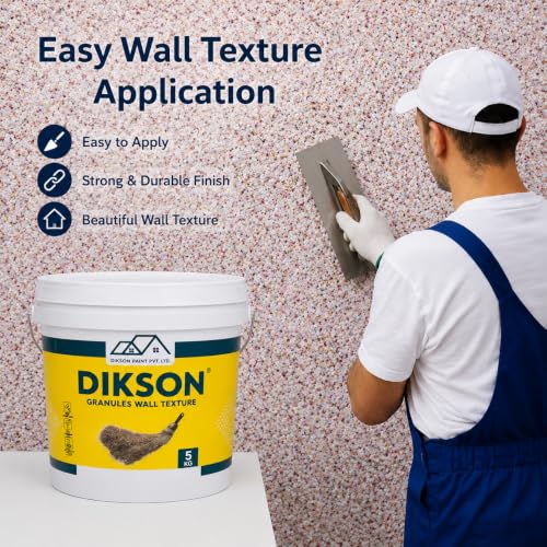 Image of Premium Marble Granules Textured Wall Paint | 100% Natural Shade 3D Stone & Granite Luxury Finish | Decorative Interior & Exterior Wall Texture | Designer Marble Texture for Living Room & Outdoor Walls | No Artificial Colour (D-2023 /English Dragon Fruit, 5 Kg (Pack of 1))