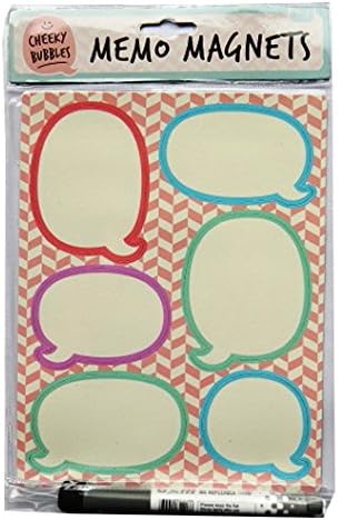 Magnetic Notice Memo Board with Peel Off Memo Magnets  Cheeky Bubbles  Size 215mm x 165mm