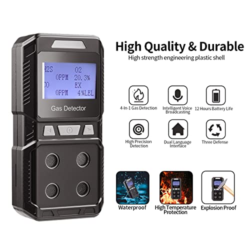 Seesii-Portable-4-Gas-Detector-Rechargeable-Multi-Gas-Monitor-Air-Quality-Tester-Analyzer-High-Precision-Sound-Light-Vibration-Alarm-Backlight-LCD-Display-EX-O2-H2S-CO-4-in-1-Gas-Meter-LEL-PPM