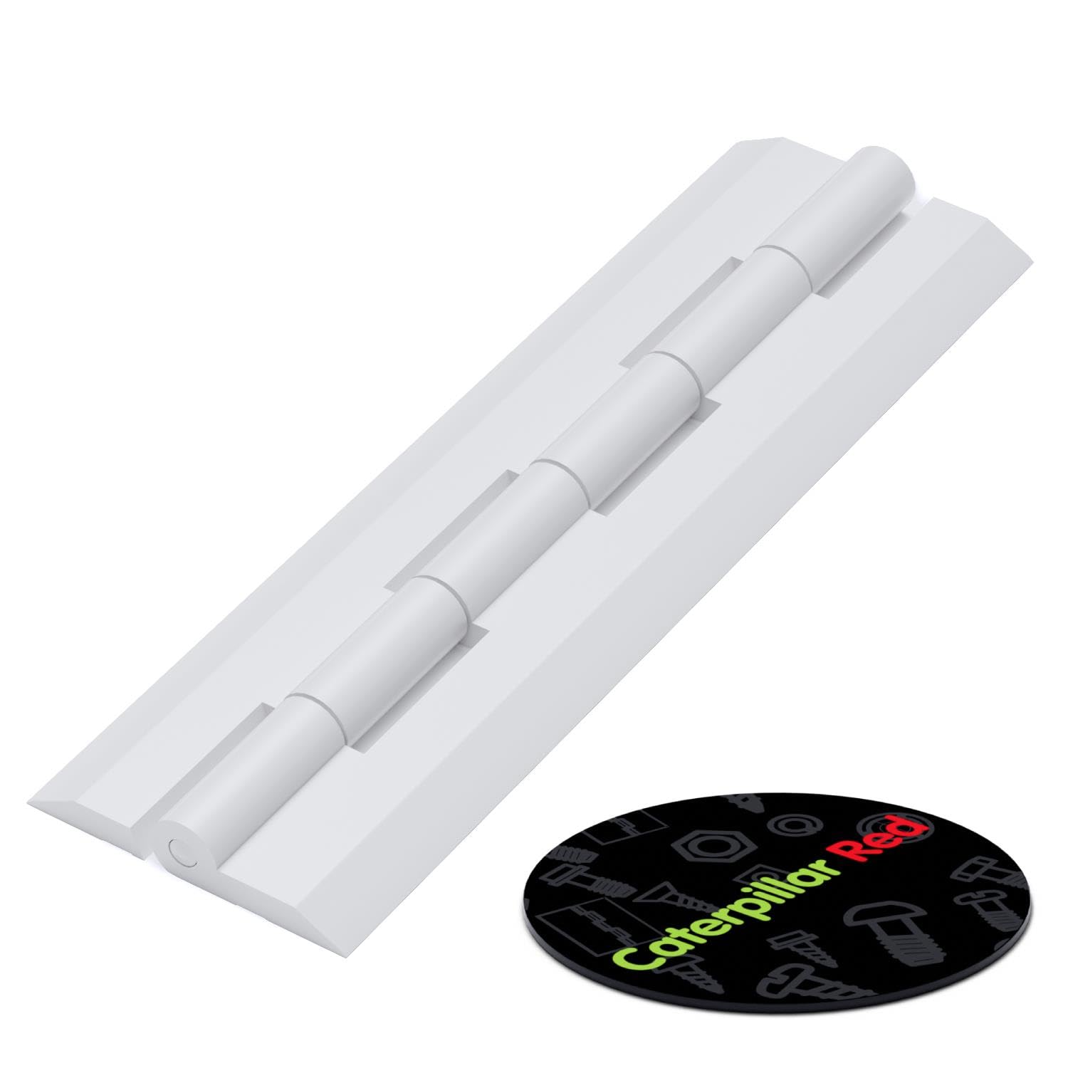 Caterpillar Red Acrylic Hinge 150Mm White, Continuous Acrylic Piano Hinges, Small