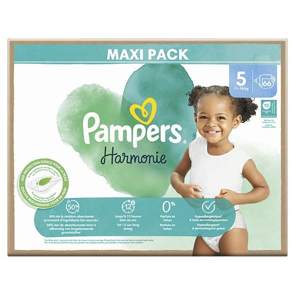 Pampers Harmony Nappies Size 5 70 Nappies 11kg - 16kg Soft Skin Protection
