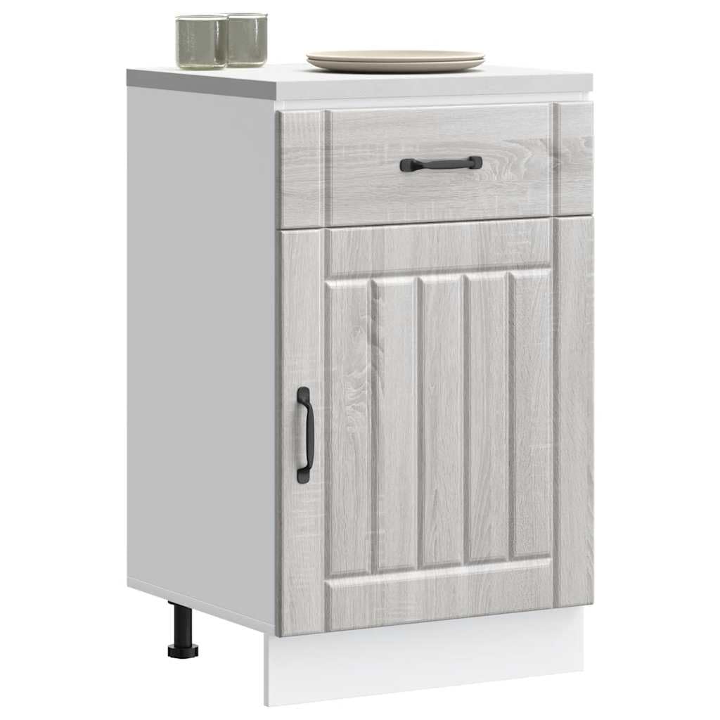 vidaXL Base da Cucina Lucca Grigio Sonoma in Legno Multistrato
