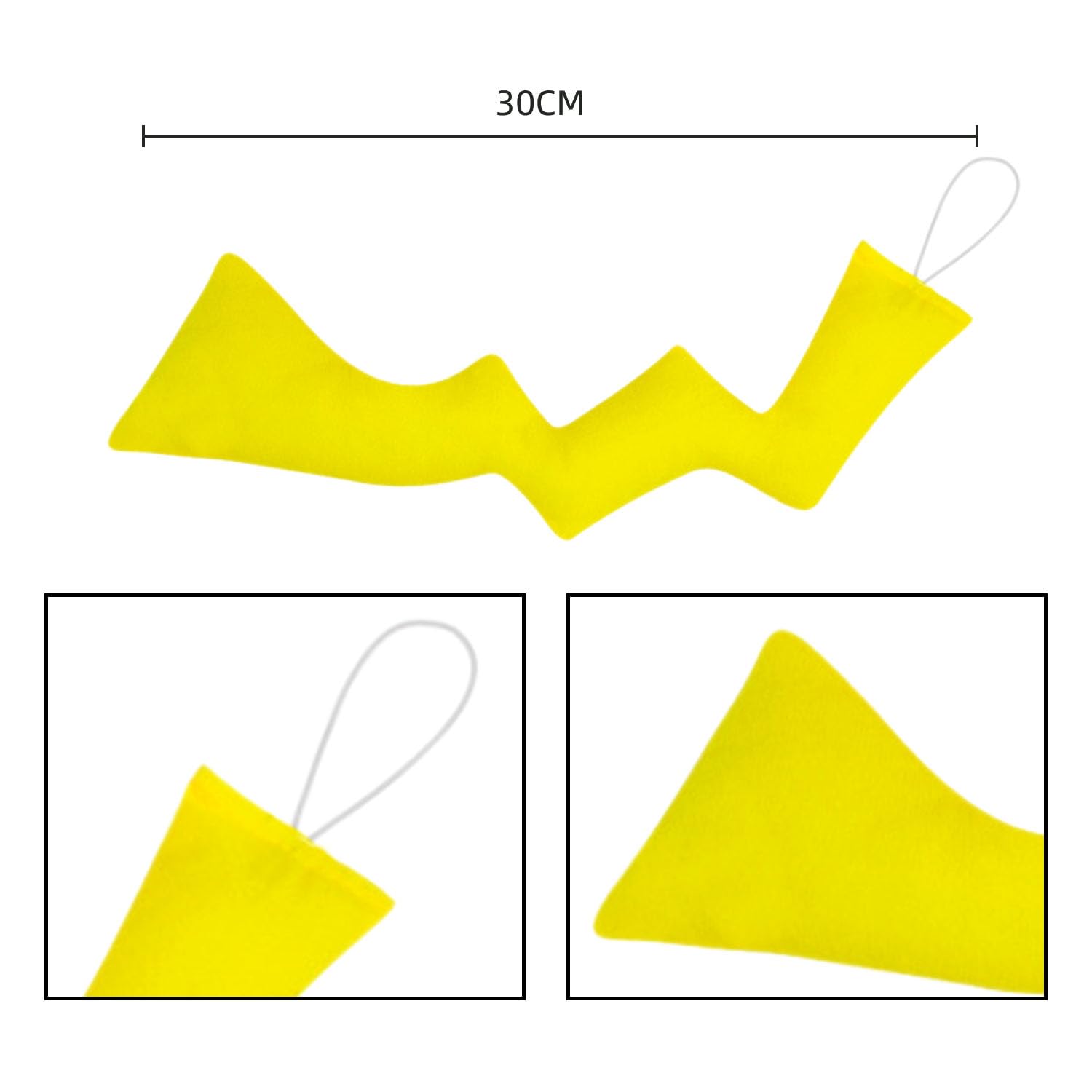 MEISH 2pcs Yellow Cartoon Ears Headband and Tail Animal Ears Headwear Cute Anime Headbands Halloween Costume Headband for Cosplay Party Supplies - Image 2