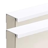 PKAALFUQD Concealed Handle Modern，White Drawer Pull Handles 2 Pcs Furniture Door Pull Handles Invisible Kitchen Cupboard Pulls Closet Handle, Aluminum Alloy(Length 200mm)