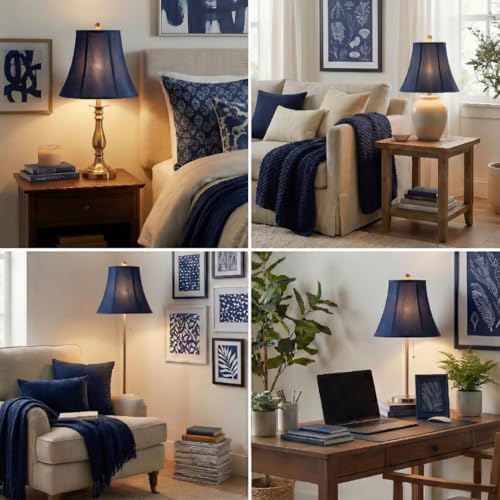 Image of Royal Designs, Inc. BSO-704-12NBLU True Bell Basic Lamp Shade, 6.5 x 12 x 10.5, Navy Blue