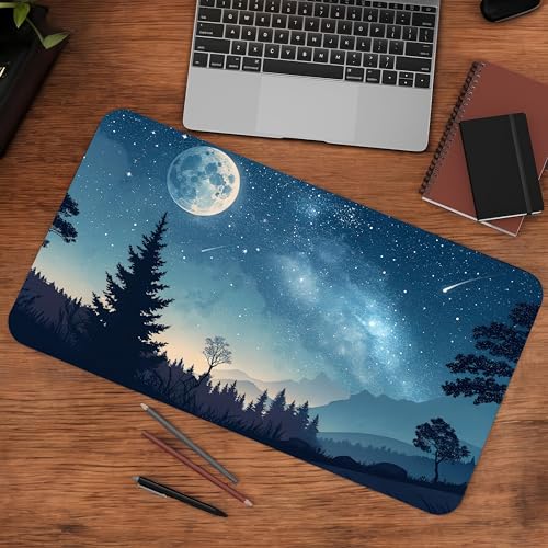 Image of Mystic Nightfall Premium Desk Mat | Anti-Skid | Anti-Slip | 80 x 30 cm | Laptop Mat for Work from Home /Office /Gaming- Extended Mouse pad and Keyboard Desk mat