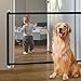 Absperrgitter Hund Treppenschutzgitter Ohne Bohren, Treppenschutzgitter Ausziehbar, Türschutzgitter Ohne Bohren 110×70CM, mit 4 Klebehaken, geeignet für den Innen- und Außenbereich