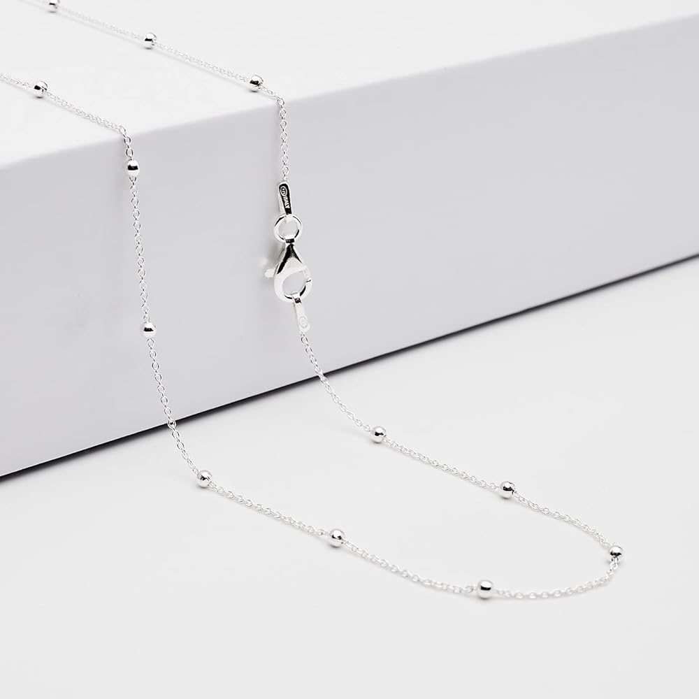 Amazon.com: VN Jewelry Silver Necklace for Women 925 Silver