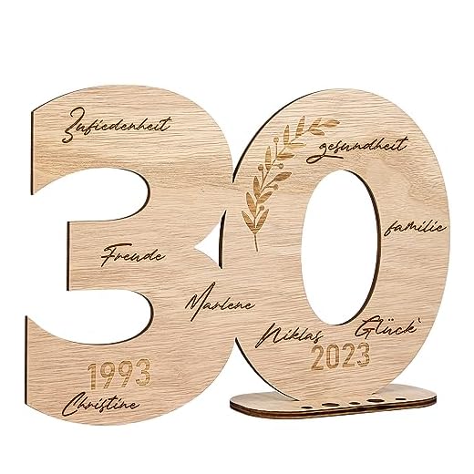 I LOVE MOM Madera Libro de Visitas,DIY Decorativas Números de Madera,Tarjeta Felicitacion 30 Años Regalos,Cartel para Visitas de Fiesta Boda Cumpleaños Aniversario