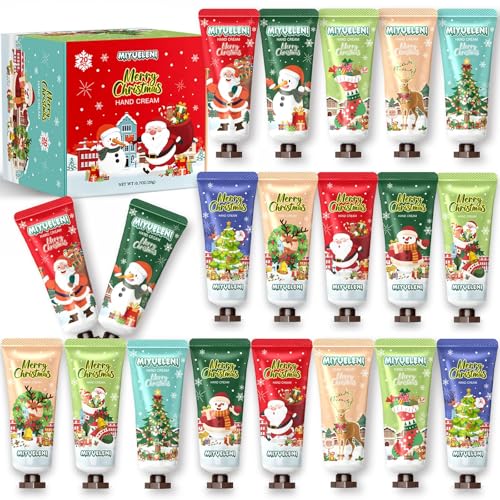 MIYUELENI 20 Pack Christmas Hand Lotion Gift SetMothers Day Gifts Teacher Appreciation Gifts Nurses Week Gifts Moisturizing Hand Cream Travel Size Gifts Bulk