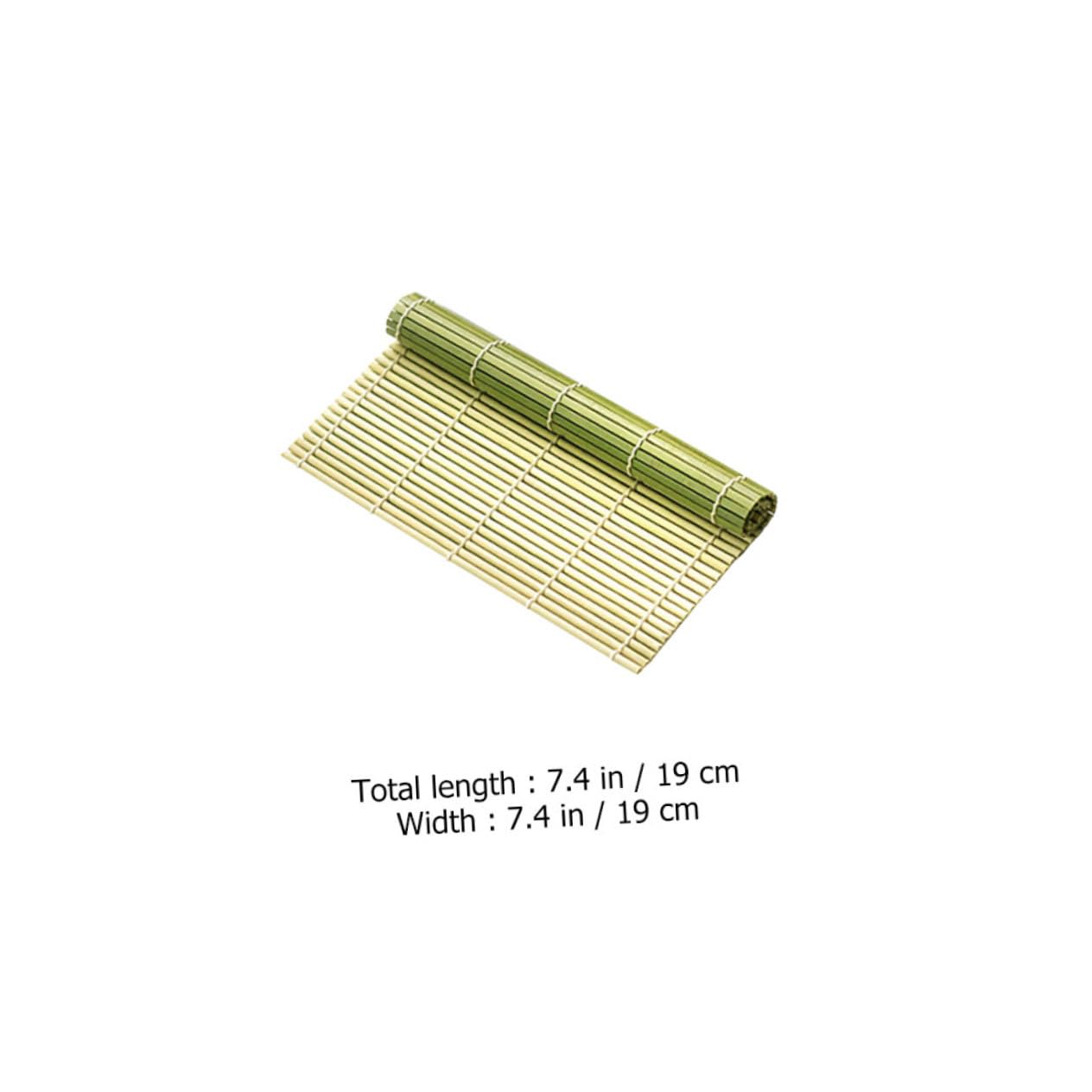 COLLBATH 3pcs Sushi Curtain At Home Sushi Kit Sushi Rice Roller Maker Sushi Making Mats Rolling Mat DIY Sushi Maker Sushi Making Pads Sushi Maker Rattan Japanese Sushi Roller Green