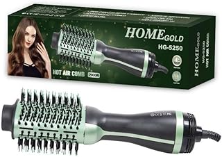 فرشاة مجفف الشعر هوم جولد 2000 وات لسهولة فرد وتوزيع الهواء الساخن متعدد الوظائف 3 مستويات لتحكم سهل HG-5250 2000.0 واط
