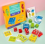 Tolles Geschenk: Die Spielzeug-Box und die Karten sind Cartoonisch und kindlich, perfekt als Geschenk für Kinder. Die Box ist mit durchdachten Rillen für Kinder entworfen, um die Würfelblöcke aufzunehmen, die leicht zu verstauen und leicht zu tragen sind. Kein Zweifel, Kinder werden dieses Geschenk lieben.