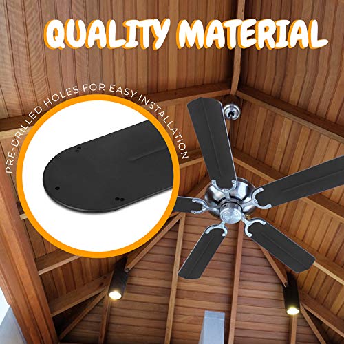 Ol-40434 - 5Pcs 20 Inches Fan Blades - Fan Replacement Blades For 52-Inch Ceiling Fan - Waterproof & Weatherproof - Substitution For Broken Blades - Suits For Indoor & Outdoor Use, Dark Brown #TOP2