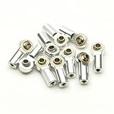 10Pcs M3 Aluminum Ball Head Holder Link Rod Ends Joint Linkage for 1/10 RC Axial SCX10 F350 D90 Etc.