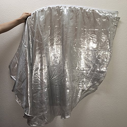 Silver Metallic Poly Quills Lame’ Worship Flags Platinum (Silver)