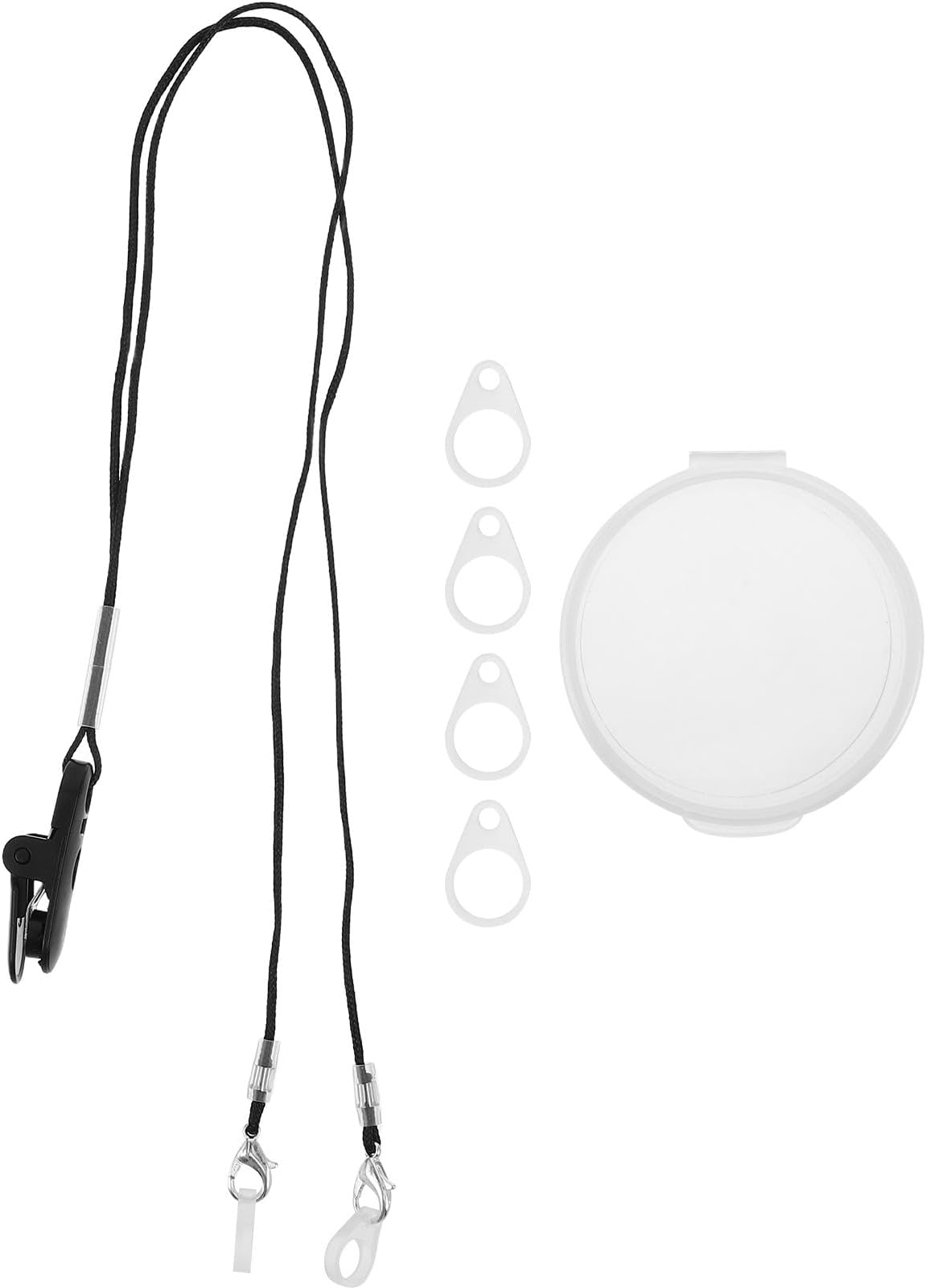 Veemoon Stable Hearing Amplifier Rope Secure Clip Retention Cord Universal Fit Anti-Loss Audiophones Lanyard with Abs Nylon Material 15.72x0.47x0.39in Dimensions for Active Seniors Travel