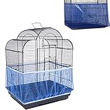Lemengtree Bird Cage Cover Universal Birdcage Seed Catcher Guard Net Cover, Parrot Nylon Mesh Net Co