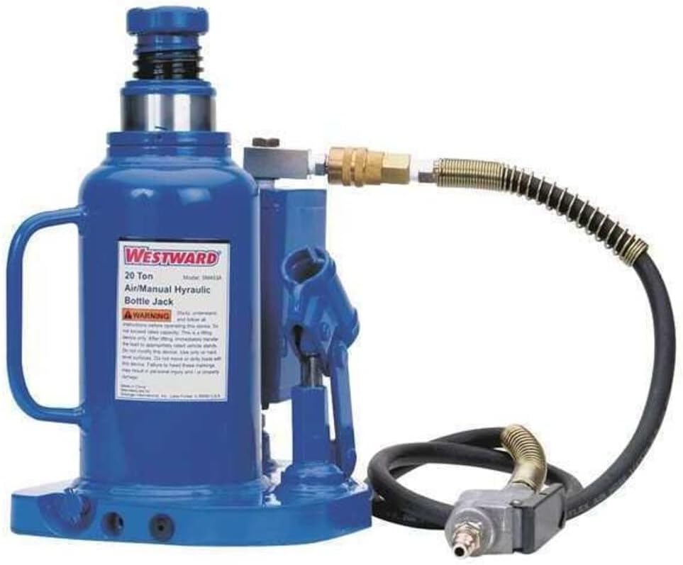 Westward Bottle Jack, 20 Ton, 9 3/4-18 3/4 in Lift