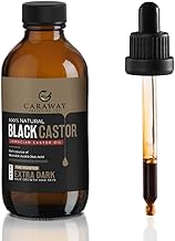 Caraway Jamaican Black Castor Oil for Hair Growth, Eyelash & Eyebrow Care | Cold-Pressed, Pure & Organic | Scalp Massage & Skin Moisturizing | Face & Skin Care | 118ml / 4oz