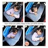 FHSGGP Reisekissen Kind Nackenkissen Autoschlafkissen für Lange Reisen U-Form Auto Sicherheitsgurt Kissen Reisekissen für Kinder Künstliches Kaninchenfell grau