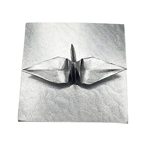 100 Origami Paper Sheets Paper Pack Silver Origami Paper Cranes 6X6 Inches For Folding Paper , Origami Cranes , Origami Decoration,Diy (Silver-Cloud-6X6) #TOP1