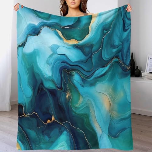Couverture moelleuse microfibre 3D ocean waves haut de gamme
